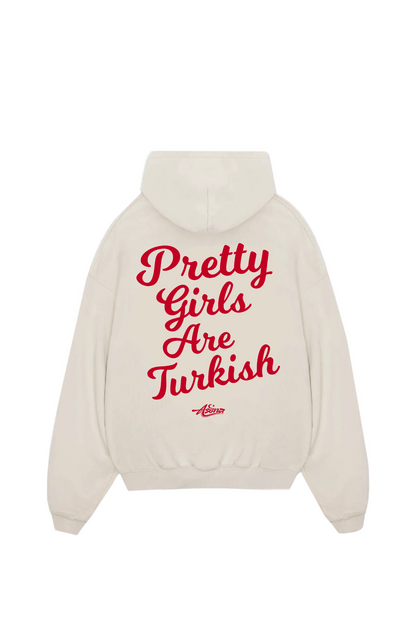Pretty Girls are Turkish Red Oversize Hoodie