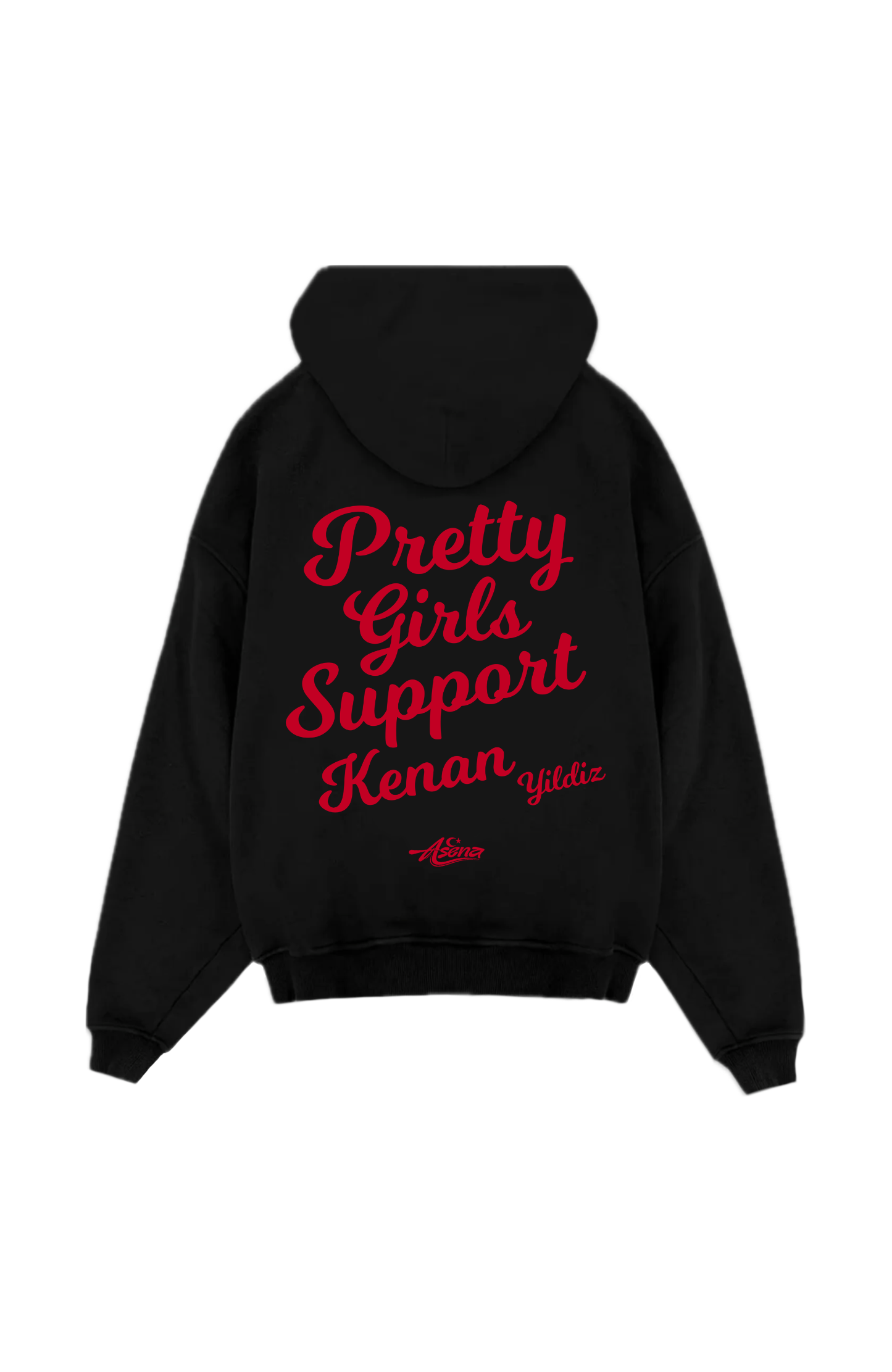 Pretty Girls Support Kenan Yildiz Red Oversize Hoodie
