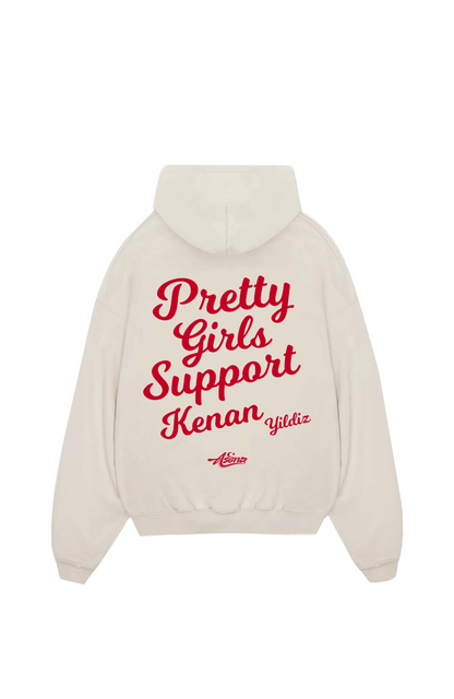 Pretty Girls Support Kenan Yildiz Red Oversize Hoodie
