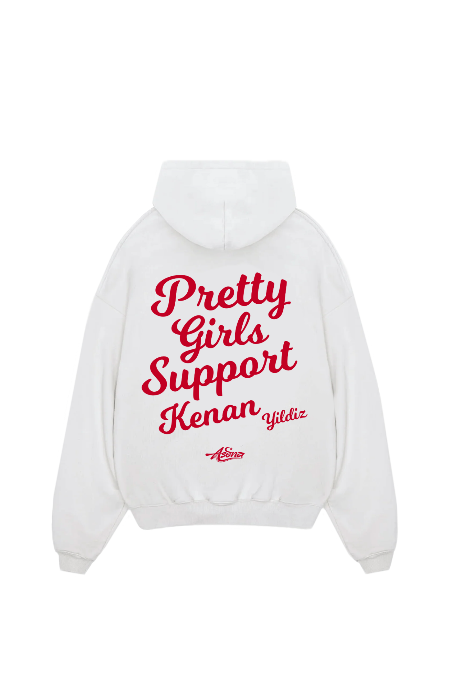 Pretty Girls Support Kenan Yildiz Red Oversize Hoodie