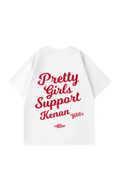 Pretty Girls Support Kenan Yildiz Red Oversize T-Shirt
