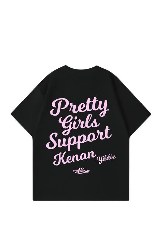 Pretty Girls Support Kenan Yildiz Pink Oversize T-Shirt