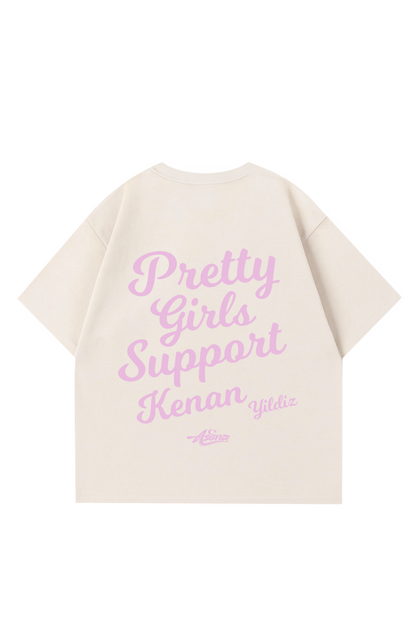 Pretty Girls Support Kenan Yildiz Pink Oversize T-Shirt