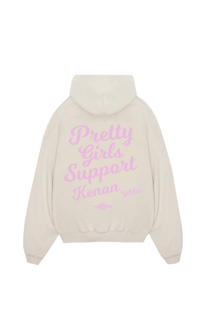Pretty Girls Support Kenan Yildiz Pink Oversize Hoodie