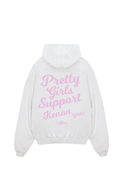 Pretty Girls Support Kenan Yildiz Pink Oversize Hoodie