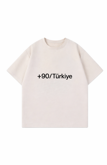 +90/Türkiye Oversize T-Shirt