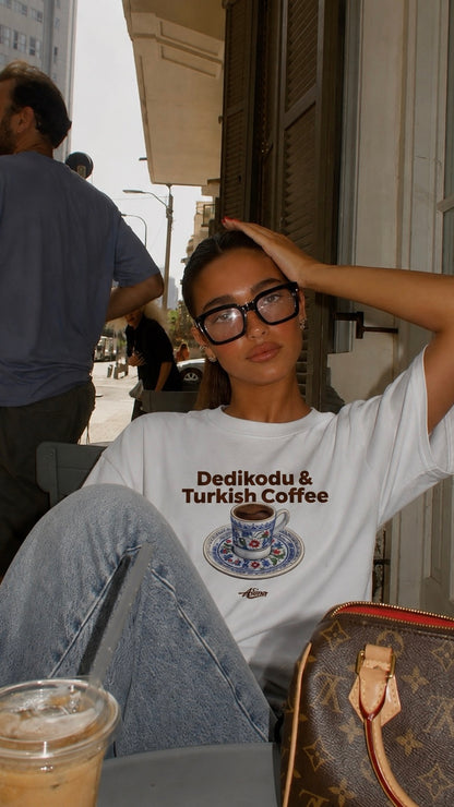 dedikodu and turkish coffee Oversize T-Shirt