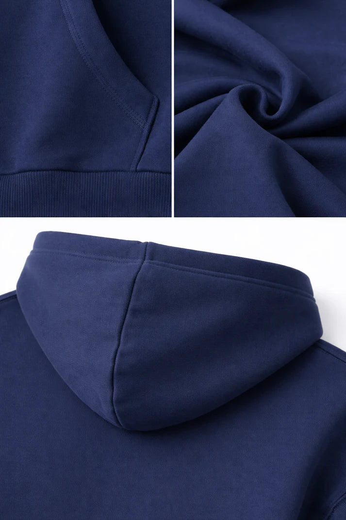 Aslan Oversized Zipper Navy Blue
